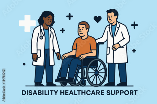 Disability Healthcare Support for Wheelchair Patient