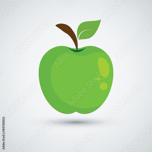 Green apple icon vector design illustration