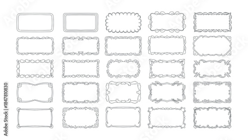 Elegant Frames Collection: An assortment of ornamental picture frames, each with a unique design, ready to add a touch of sophistication to your artwork or photographs.