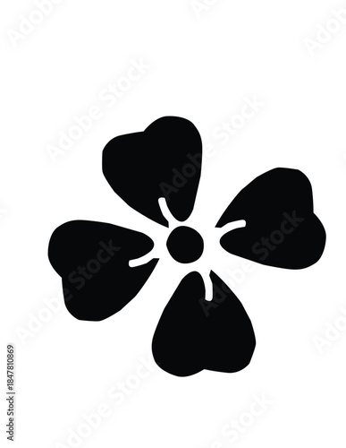 black and white flower vector