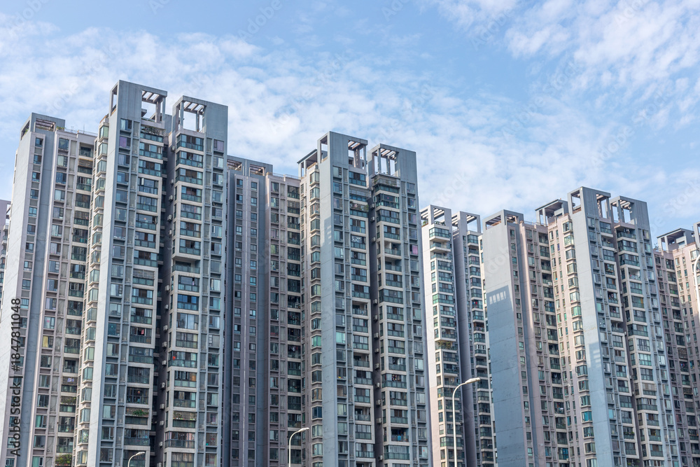 Fototapeta premium High-rise apartment buildings in Chengdu, Sichuan Province, China