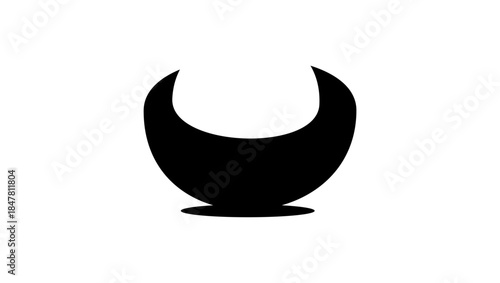 Macadamia nut logo, black isolated silhouette