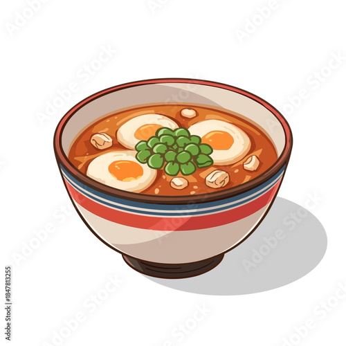Soup Cartoon Design Very Delicious