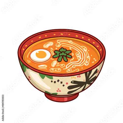Soup Cartoon Design Very Delicious