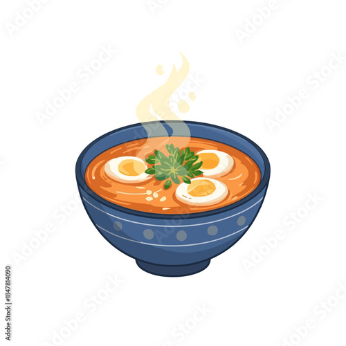 Soup Cartoon Design Very Delicious