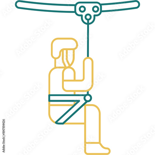 Zip Line Icon