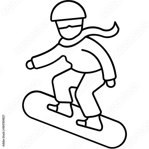 Snowboarding Icon