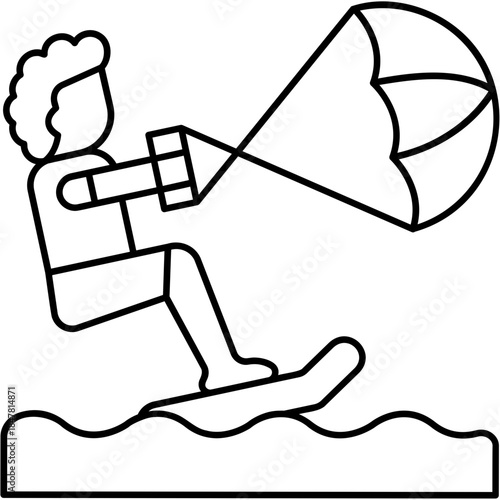 Kitesurfing Icon