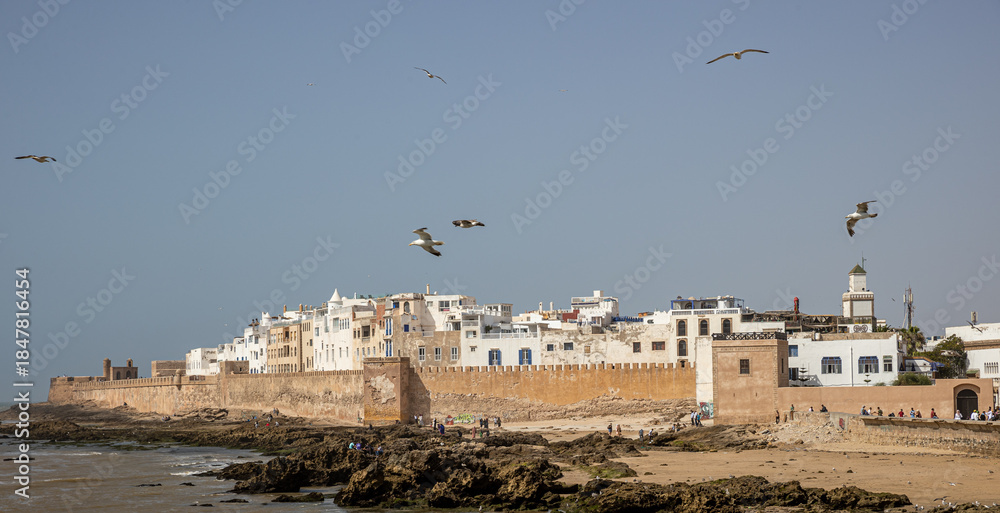Fototapeta premium Morocco - Essaouira (Mogador) - UNESCO World Heritage - Boundary walls and ancient Kasbah