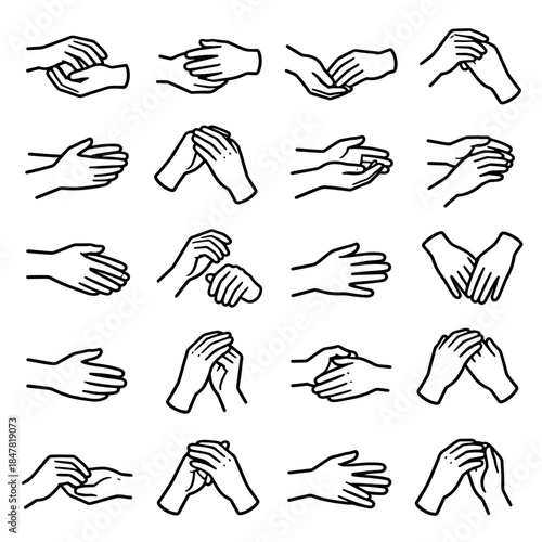 [Vector EPS]A collection of various hand gestures and positions for different uses