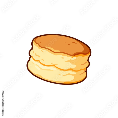 [Vector EPS]A stack of fluffy and delicious pancakes with golden brown top