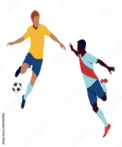 silhouette of football player playing football water color vector illustration
