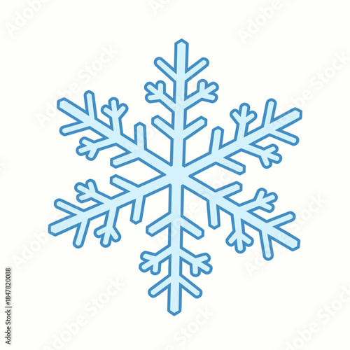 [Vector EPS]Beautiful and delicate blue snowflake illustration for winter