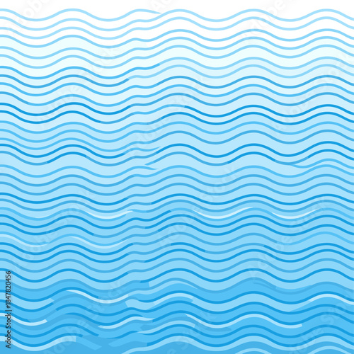 [Vector EPS]A Blue Wave Pattern with Smooth and Curved Wavy Lines