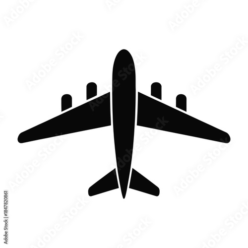 airplane on a white background