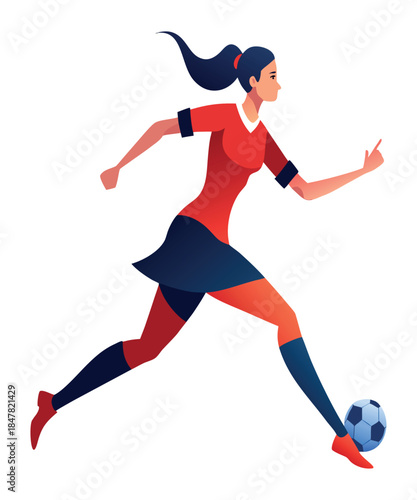 soccer football player kicking ball silhouette vector