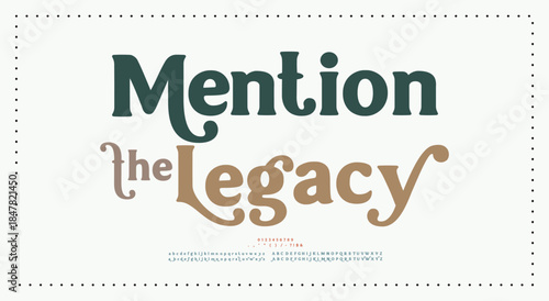 The Legacy typography beauty fashion elegant minimalist serif italic fonts decorative wedding vintage retro logos. Minimal luxury font alphabet logo. Vector illustration