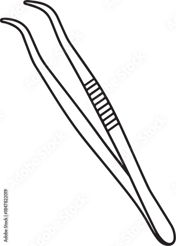 Line Art Dental Extraction Forceps Illustration.eps