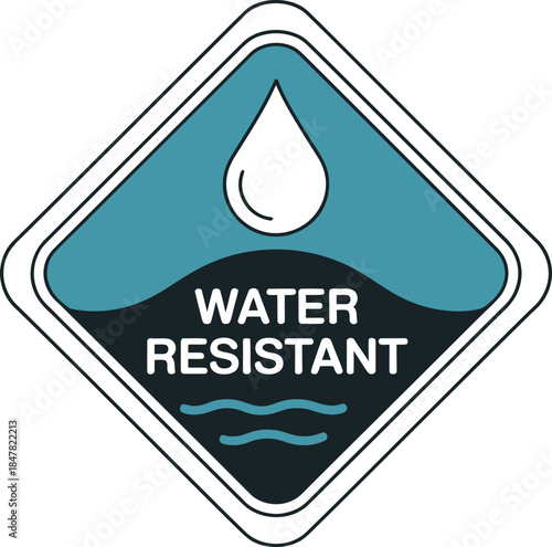 Water resistant symbol indicating protection from water exposure.