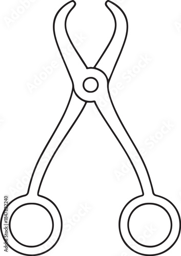 Dental Extraction Forceps Illustration.eps