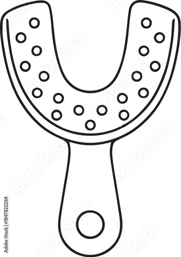 Dental Impression Tray Illustration.eps