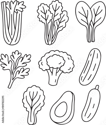 Detox Green Vegetables Bundle.eps
