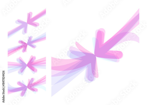 Arrow. Clash of business ideas. Concept of teams competing to achieve a goal. Dynamics. Vector for a brochure, poster, cover, postcard, presentation, flyer, or banner.