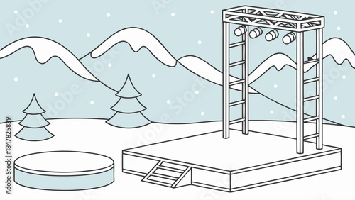 winter landscape with trees