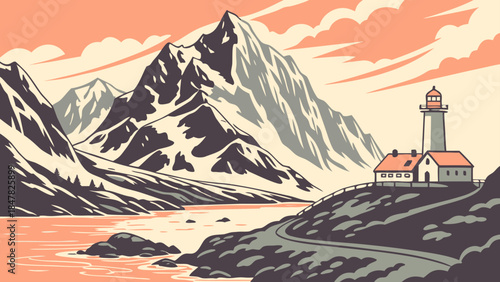 lighthouse in the mountains