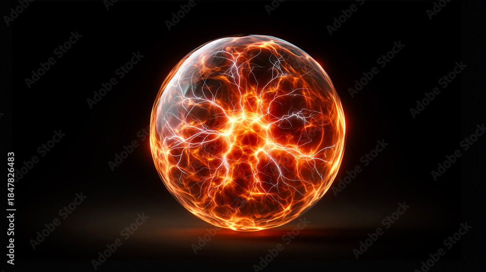 Fototapeta premium 脈動するオレンジ色のコア