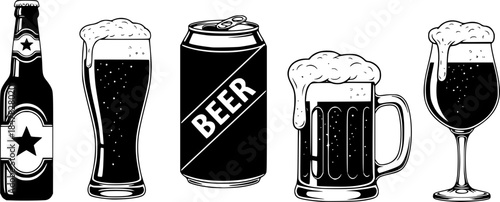 Beer Drink Beverage Vector Icon Illustration