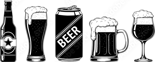 Beer Drink Beverage Vector Icon Illustration