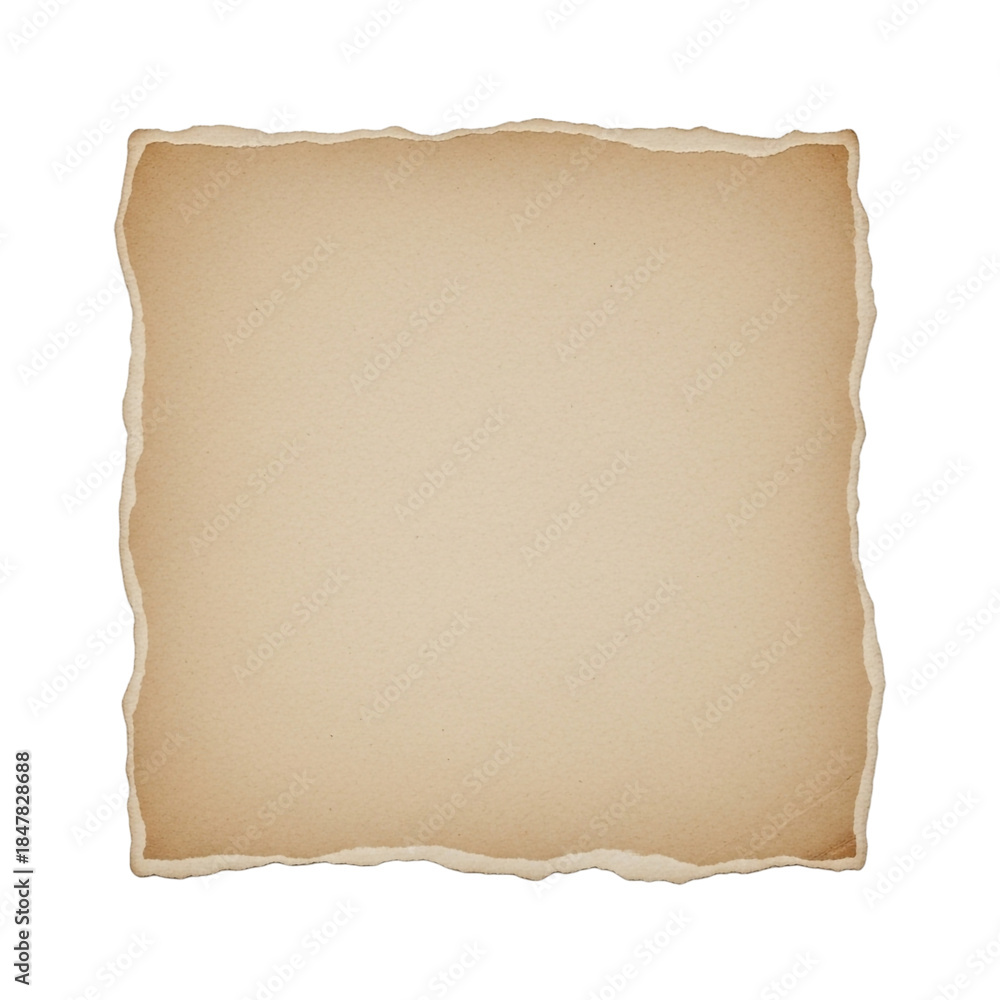Fototapeta premium Old torn paper with rough edges isolated on white background isolated on transparent background