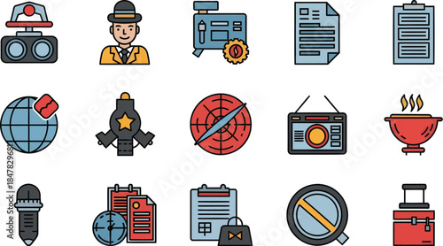 Spy Icons Set
