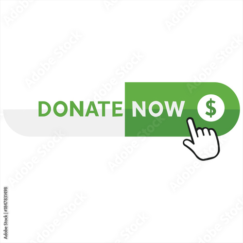 Make a Donation: An inviting call to action, represented by a button, encouraging viewers to donate now and support a worthy cause.
