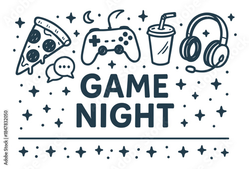 Game night fun: pizza, drinks, and gaming accessories for an epic evening