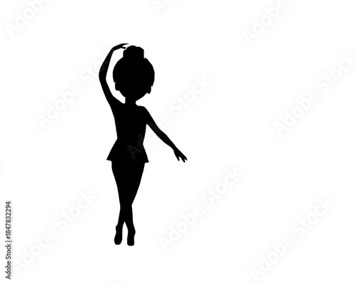 Cute Kids Ballerina Silhouettes.Vector Dance Girls Collection. Ballet Girl Silhouette Set. Little Ballerina Vector Silhouettes. Children Ballet Dance Silhouettes. kids ballerina silhouette.
