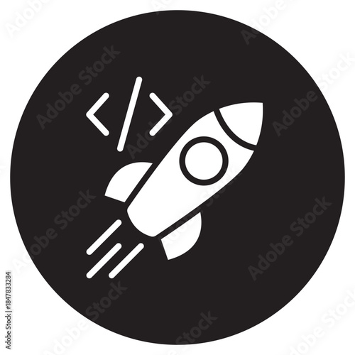Deployment Icon, Software Deployment, Application Release, Automated Deployment, Production Rollout, vector