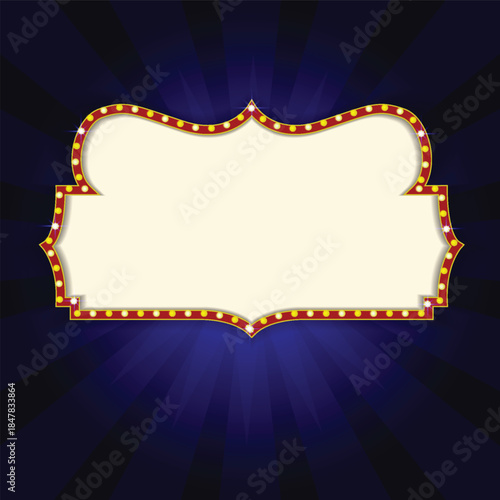 vintage frame with golden ornament