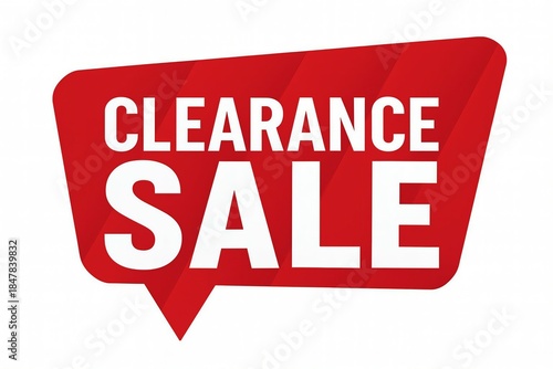 Wallpaper Mural A vibrant red clearance sale banner graphic for retail promotions and discounts Torontodigital.ca