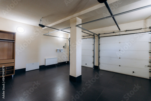 generously sized garage with outstanding illumination and meticulous maintenance standards
