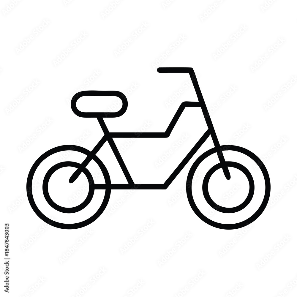 Fototapeta premium Electric Bike Icon: Cycling, Eco-friendly, and Urban Transport