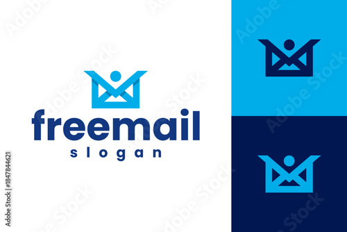 people freedom mail logo vector
