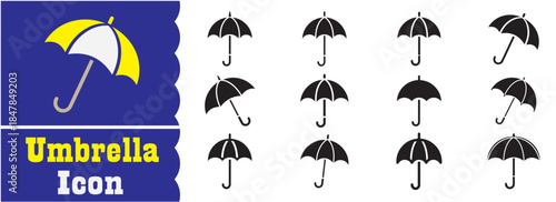 Set of Umbrella icon, Umbrella vector collection