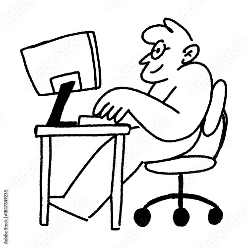 startup doodle illustration character