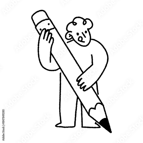 startup doodle illustration character