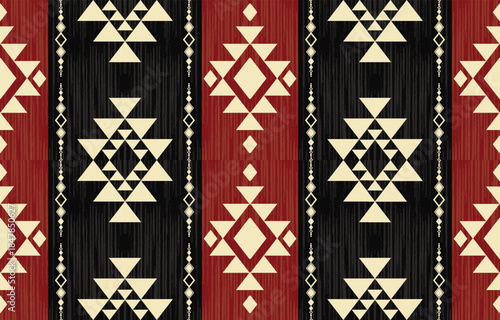 Seamless geometric ethnic pattern. Native American ethnic design, Southwestern decor design for background ,curtain, carpet, wallpaper, clothing, wrapping, Batik.