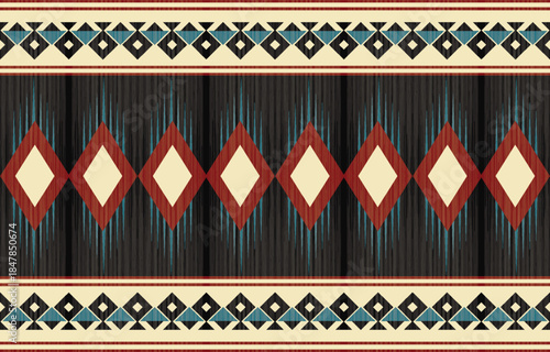 Seamless geometric ethnic pattern. Native American ethnic design, Southwestern decor design for background ,curtain, carpet, wallpaper, clothing, wrapping, Batik.