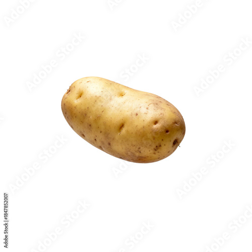 [Transparent Background PNG]A single fresh potato with natural skin and shape