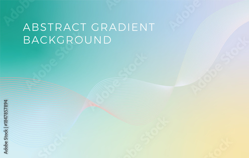 Abstract gradient background featuring smooth flowing lines and soft pastel colors. Elegant modern design ideal for web design, business presentations, covers, and creative layouts.